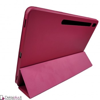 Dirbtinės odos atverčiamas dėklas - rausvas (Samsung Tab S7 Plus (T970/T976)/Tab S8 Plus (SM-X806) Dirbtinės odos atverčiamas dėklas - rausvas (Samsung Tab S7 Plus (T970/T976)/Tab S8 Plus (SM-X806)